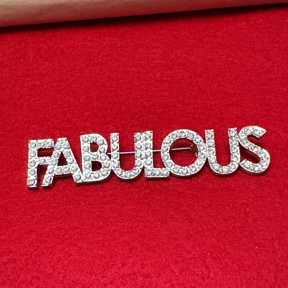 Silver Crystal Brooch With Bling - Picture 3 of 6